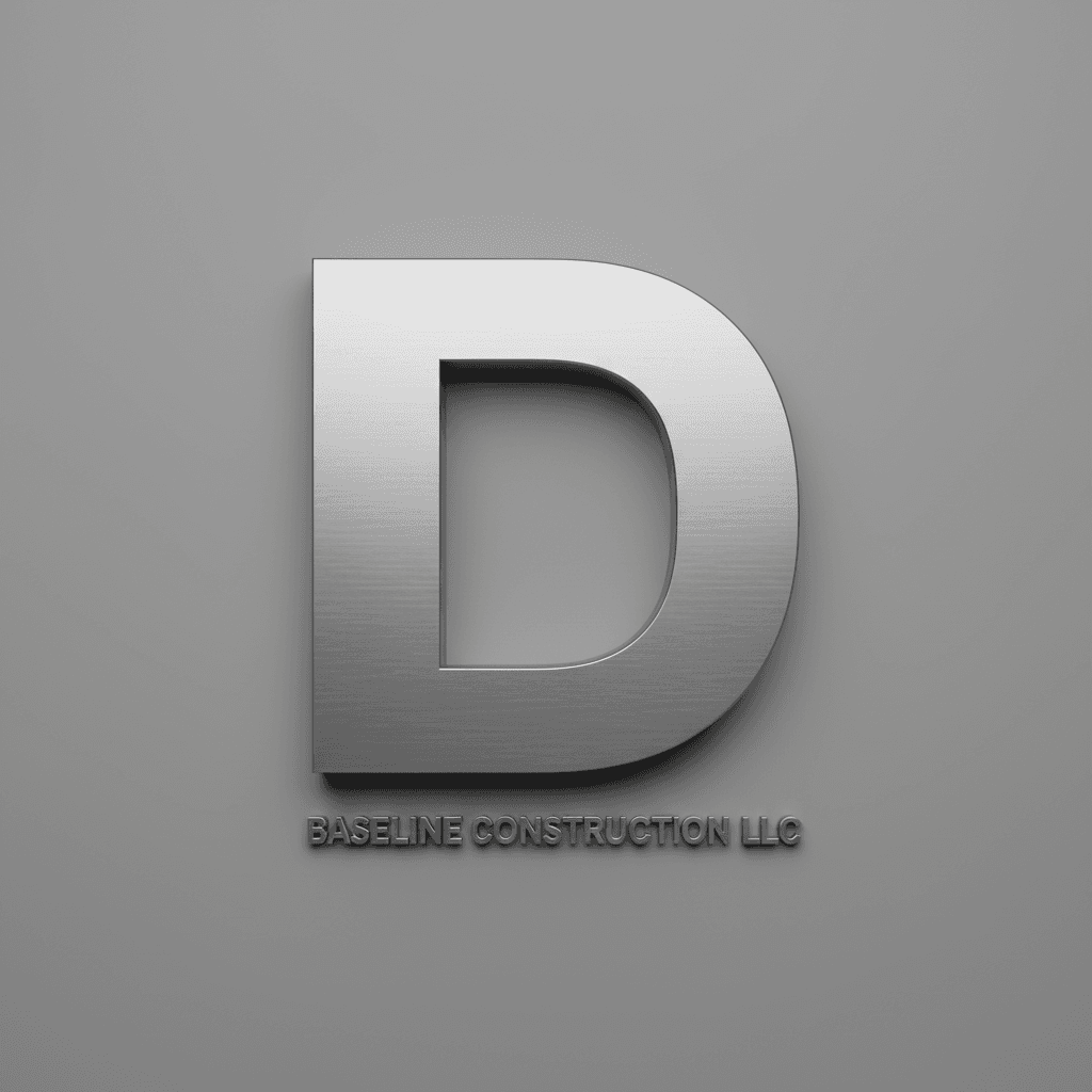 Bold letter 'D' on a neutral gray background symbolizing dependability